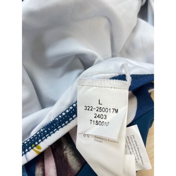 Cupshe Women's Ruched Halter Tummy Control Blue One Piece Swimsuit Teal Large - Picture 6 of 7